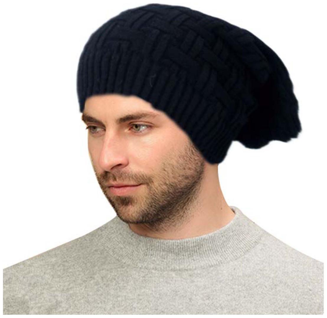 CareFone Black Plain Wool Caps