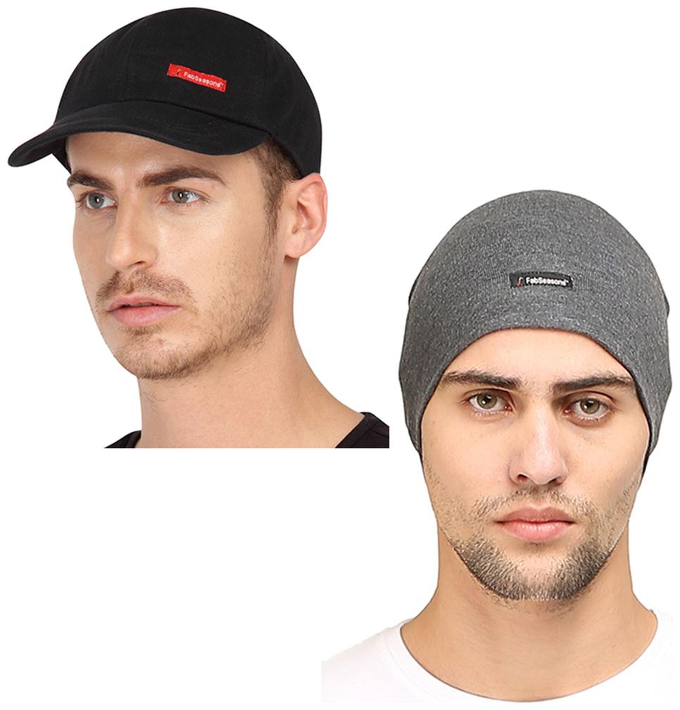 FabSeasons Combo Pack of 2 Skull Cap and Baseball Cap for all year and seasons
FabSeasons Combo Pack of 2 Skull Cap and Baseball Cap for all year and seasons