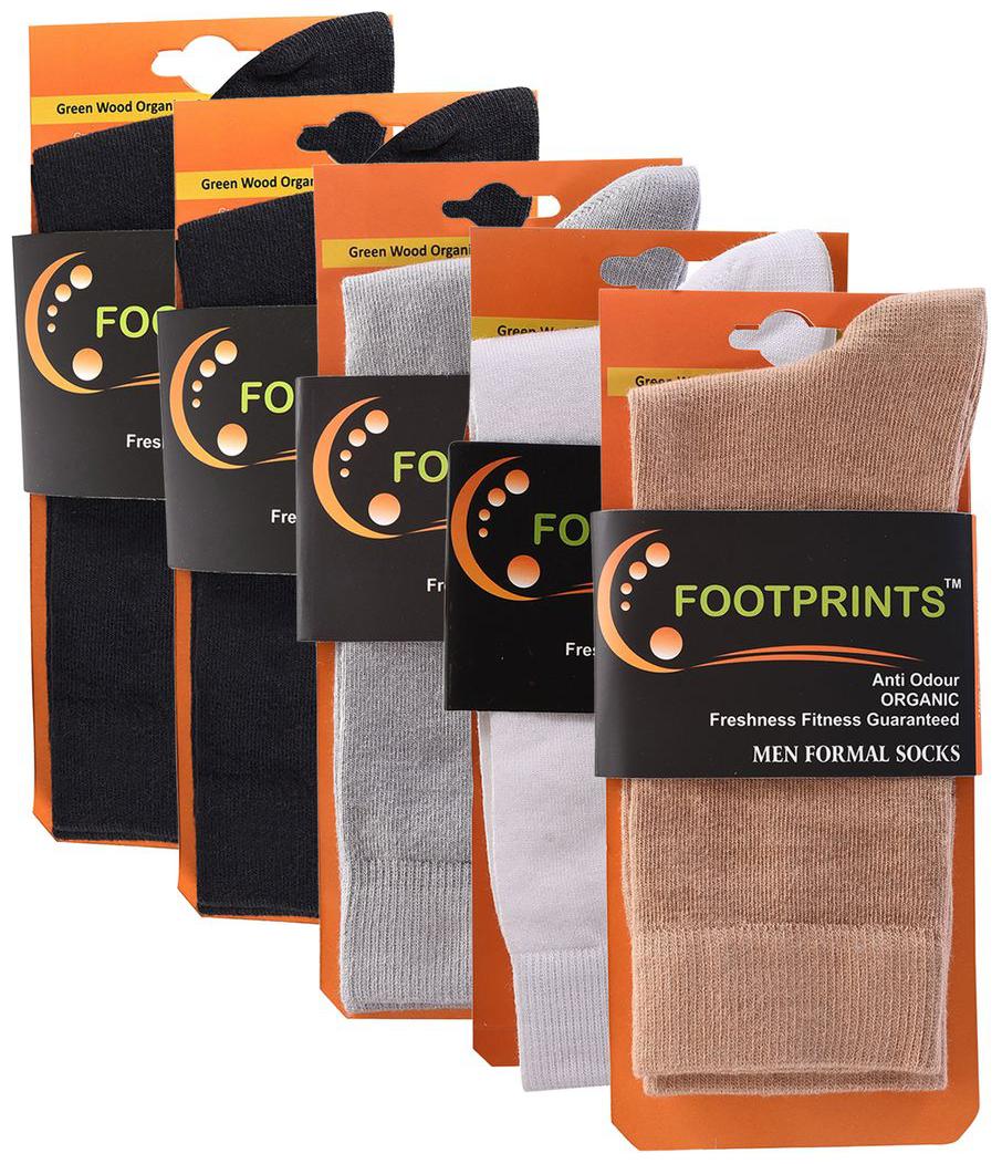 FootPrints Organic Cotton and Bamboo Men s Formal Socks Pack of 5 -( 2 Black 1 White 1Beige 1 Grey )
FootPrints Organic Cotton and Bamboo Men s Formal Socks Pack of 5 -( 2 Black 1 White 1Beige 1 Grey )