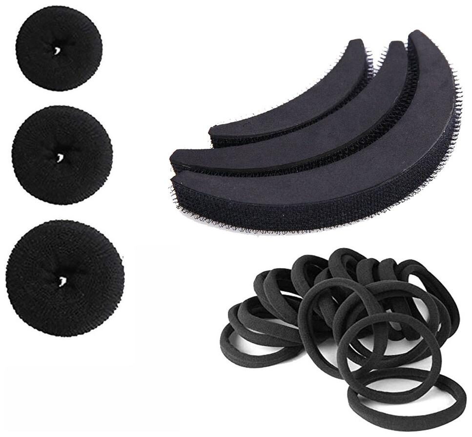 GadinFashion Pack of 16 Hair Accessories(3 Dount 10 Rubber Band 3 Hair Puff Maker) for Women Girls for Festive Hair Styling
GadinFashion Pack of 16 Hair Accessories(3 Dount 10 Rubber Band 3 Hair Puff Maker) for Women Girls for Festive Hair Styling