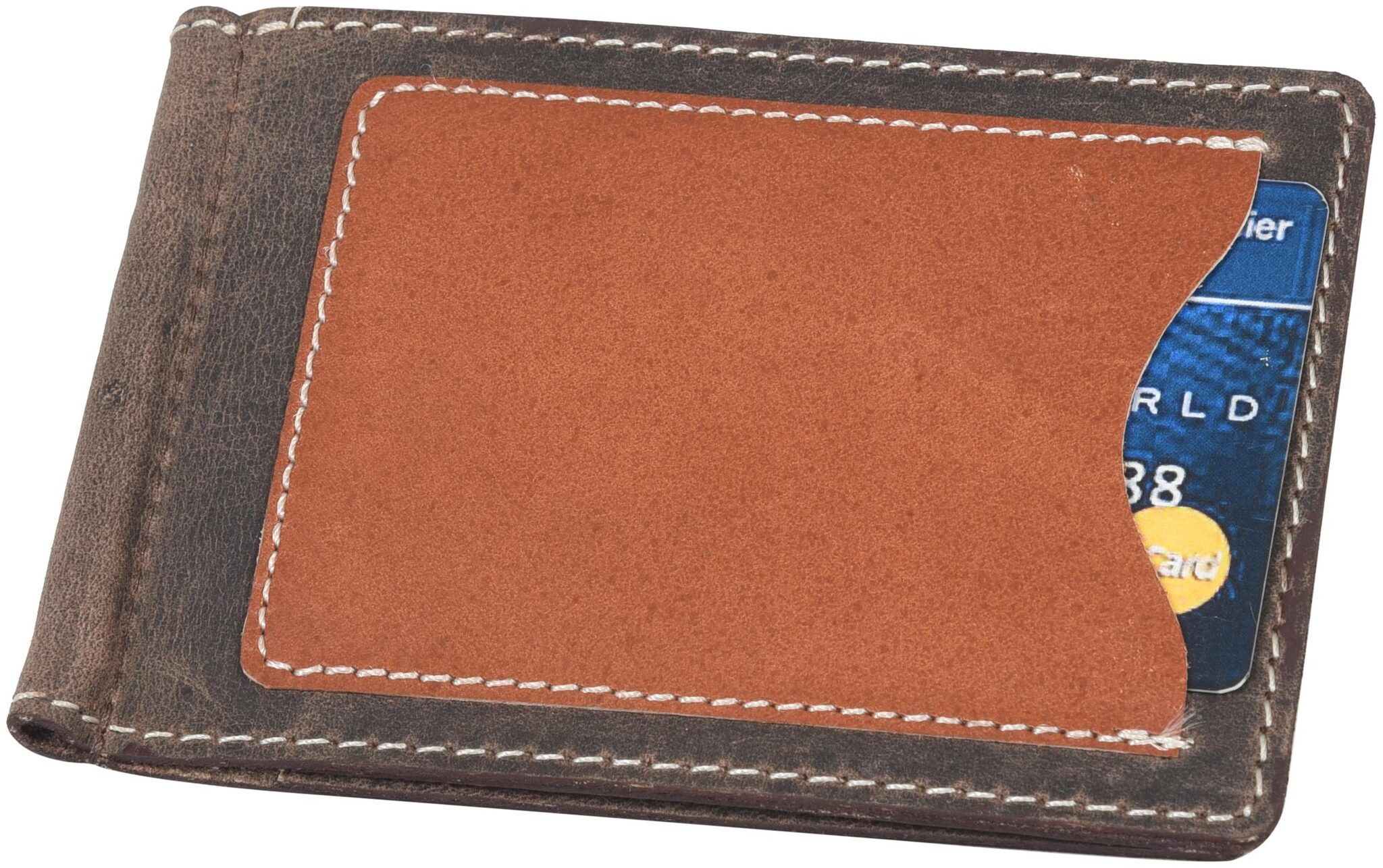 GENUINE LEATHER BROWN WITH DEEP TAN COLOR COMBINATION SMART TRENDY HANDY UNISEX MONEY CLIP WALLET CUM CREDIT CARD HOLDER
GENUINE LEATHER BROWN WITH DEEP TAN COLOR COMBINATION SMART TRENDY HANDY UNISEX MONEY CLIP WALLET CUM CREDIT CARD HOLDER