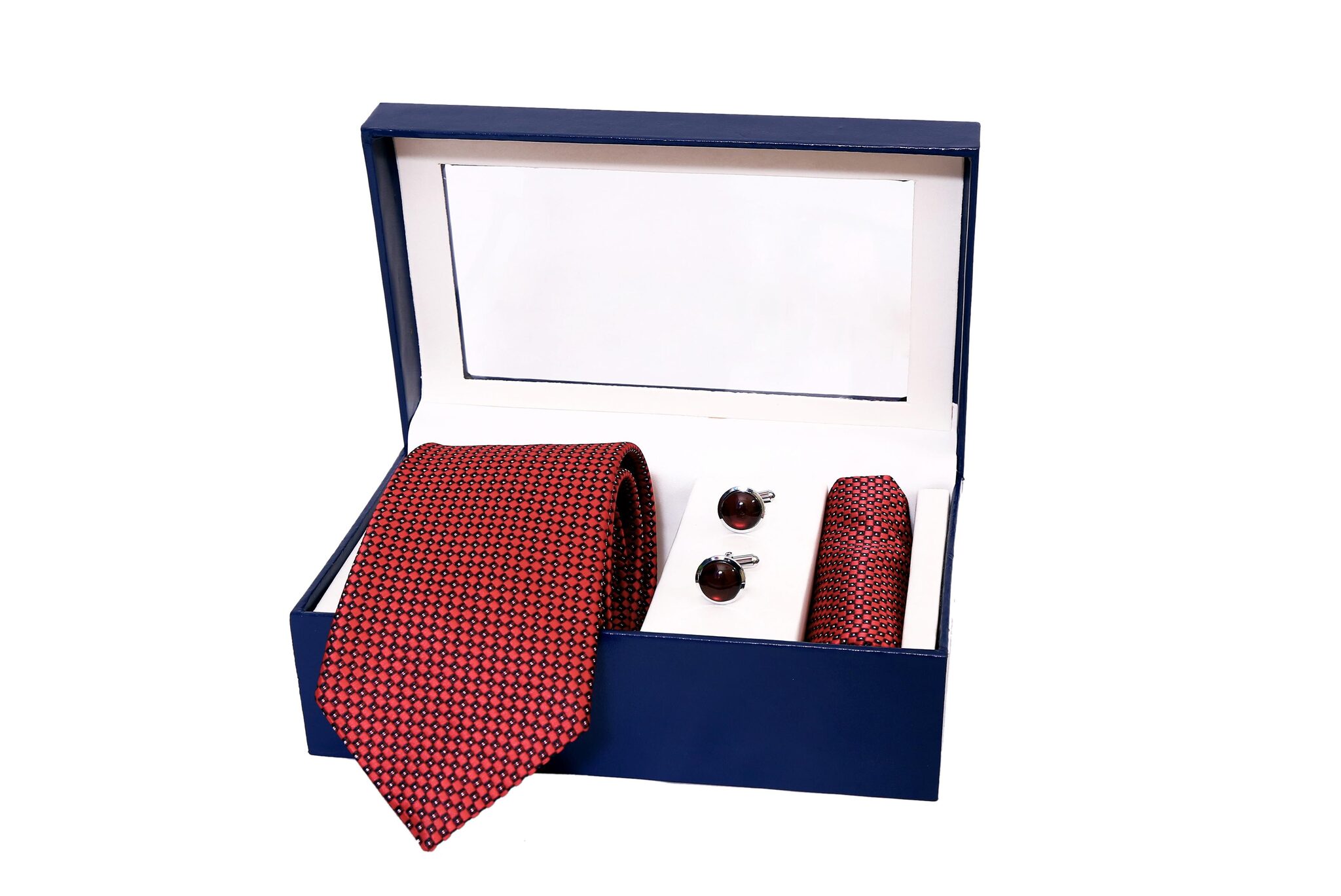 Indie Kingzlay Designer Red Micro Jacquard Tie Pocket square and Cufflink Set for Men (Pack of 3)
Indie Kingzlay Designer Red Micro Jacquard Tie Pocket square and Cufflink Set for Men (Pack of 3)