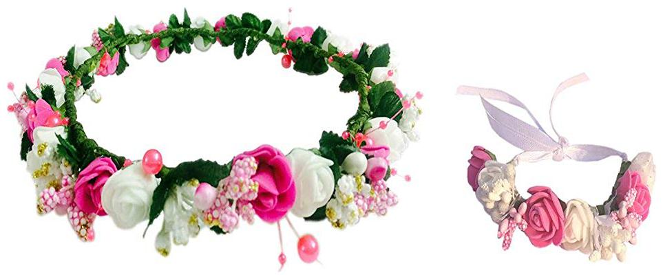 Loops n knots Combo Of Pink White Fabric Floral Tiara Crown with Wrist Band Puff Wrap for Women
Loops n knots Combo Of Pink White Fabric Floral Tiara Crown with Wrist Band Puff Wrap for Women
