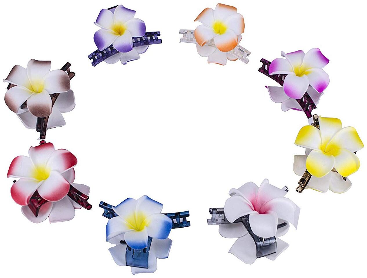 Premsons Dual Layer of Plumeria Flower Claw Hair Clutcher Clip for Wedding Party and Casual Occasions (Colour May Vary) - Pack of 6
Premsons Dual Layer of Plumeria Flower Claw Hair Clutcher Clip for Wedding Party and Casual Occasions (Colour May Vary) - Pack of 6