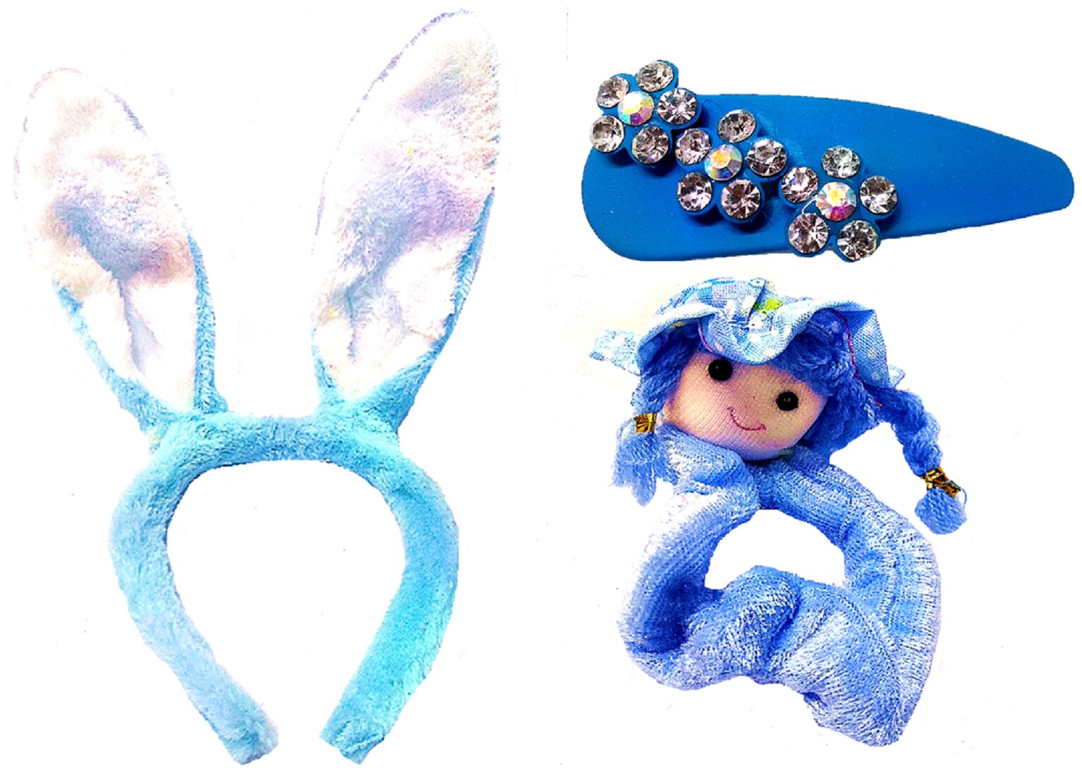 Proplady Baby Doll Combo Gift (Set of 3) Long Bunny Ears Hair Band Doll Band Alligator Clip for Baby GirlsLatest
Proplady Baby Doll Combo Gift (Set of 3) Long Bunny Ears Hair Band Doll Band Alligator Clip for Baby GirlsLatest