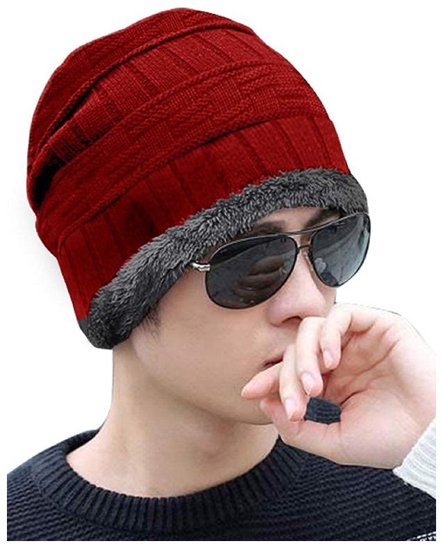 TECH VILLA Snow Proof Inside Fur Men Wool Beanie Warm Knit Thick Fleece Lined Winter for Men (Maroon)
TECH VILLA Snow Proof Inside Fur Men Wool Beanie Warm Knit Thick Fleece Lined Winter for Men (Maroon)