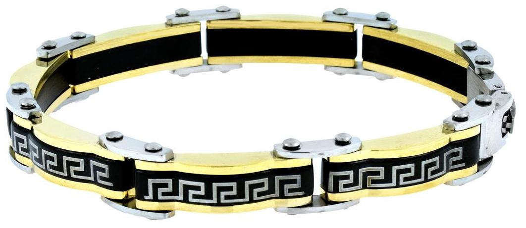 ZIVOM Geometric Designer 18K Gold Plated Black Accents Surgical Stainless Steel Bracelet
ZIVOM Geometric Designer 18K Gold Plated Black Accents Surgical Stainless Steel Bracelet
