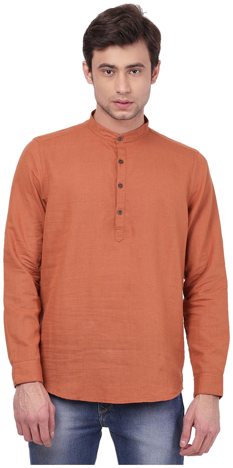 2BMe Men Red Solid Slim Fit Casual Shirt