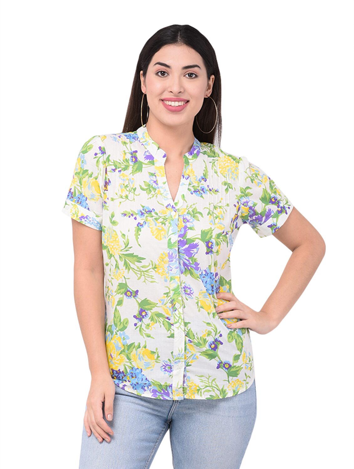 92ELMNTS Women Multi Floral Slim Fit Shirt 
92ELMNTS Women Multi Floral Slim Fit Shirt