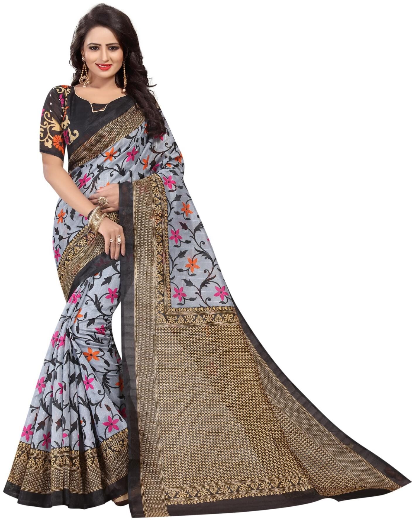 A To Z Cart women art silk kalamkari and bhagalpuri style saree with blouse piece Multi Color
A To Z Cart women art silk kalamkari and bhagalpuri style saree with blouse piece Multi Color