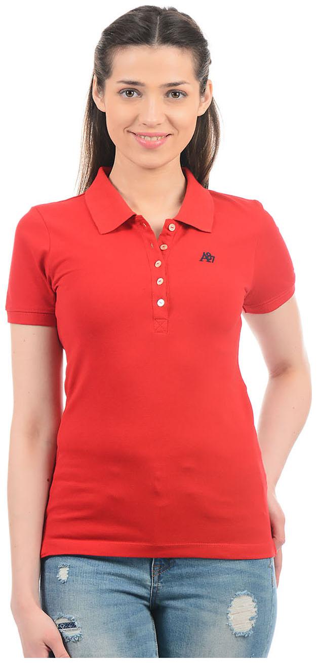Aeropostale Women Red Regular fit Polo neck Cotton T shirt 
Aeropostale Women Red Regular fit Polo neck Cotton T shirt