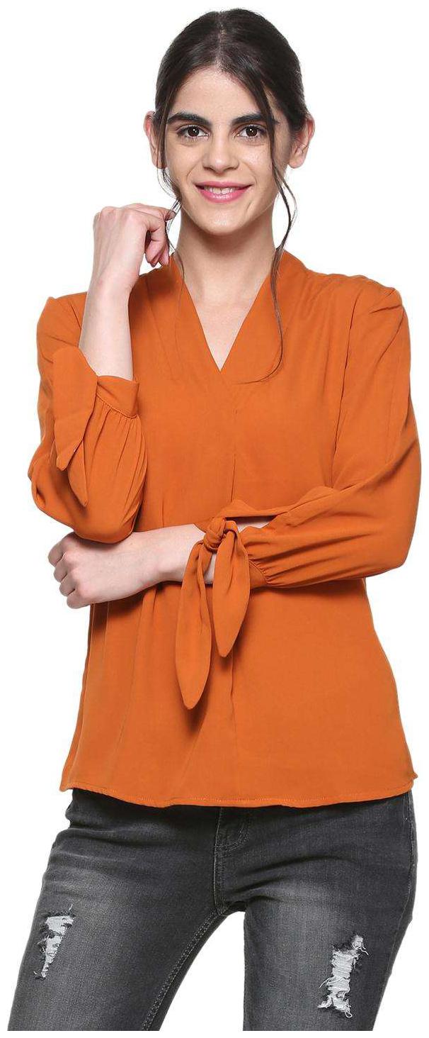 Allen Solly Women Solid Regular top - Brown
Allen Solly Women Solid Regular top - Brown