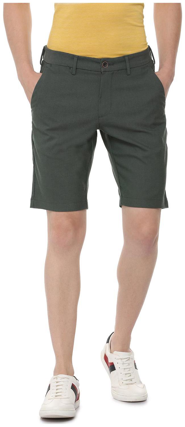 Allen Solly Men Grey Slim Fit Regular Shorts