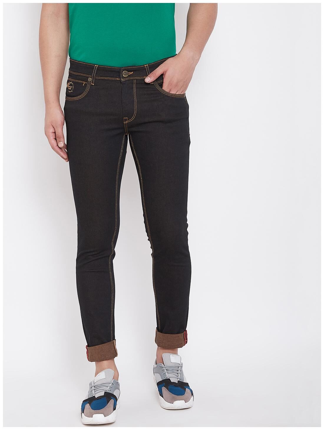 American Archer Men Black Skinny Fit Jeans