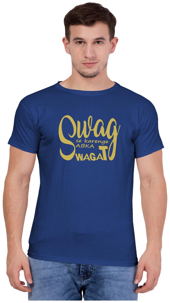 American-Elm Men Blue Slim fit Cotton Round neck T-Shirt - Pack Of 1 
American-Elm Men Blue Slim fit Cotton Round neck T-Shirt - Pack Of 1