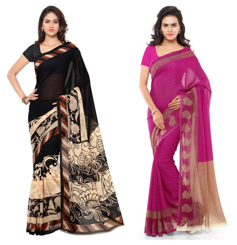 Anand Sarees Faux Georgette Multi Color Printed Pack Of 2 Saree With Blouse pcs ( 1134 1 1168 3 )
Anand Sarees Faux Georgette Multi Color Printed Pack Of 2 Saree With Blouse pcs ( 1134 1 1168 3 )