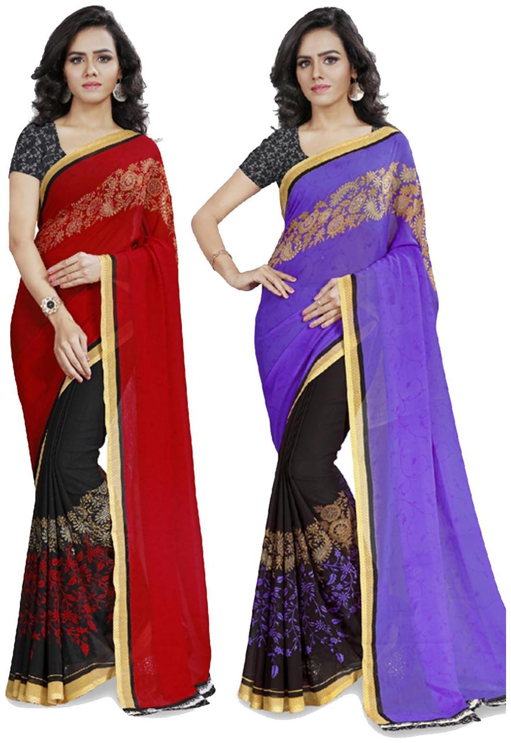 Anand Sarees Faux Georgette Red Purple And Multi Color Printed Combo Saree With Blouse Piece ( 1190 3 1190 4 )
Anand Sarees Faux Georgette Red Purple And Multi Color Printed Combo Saree With Blouse Piece ( 1190 3 1190 4 )
