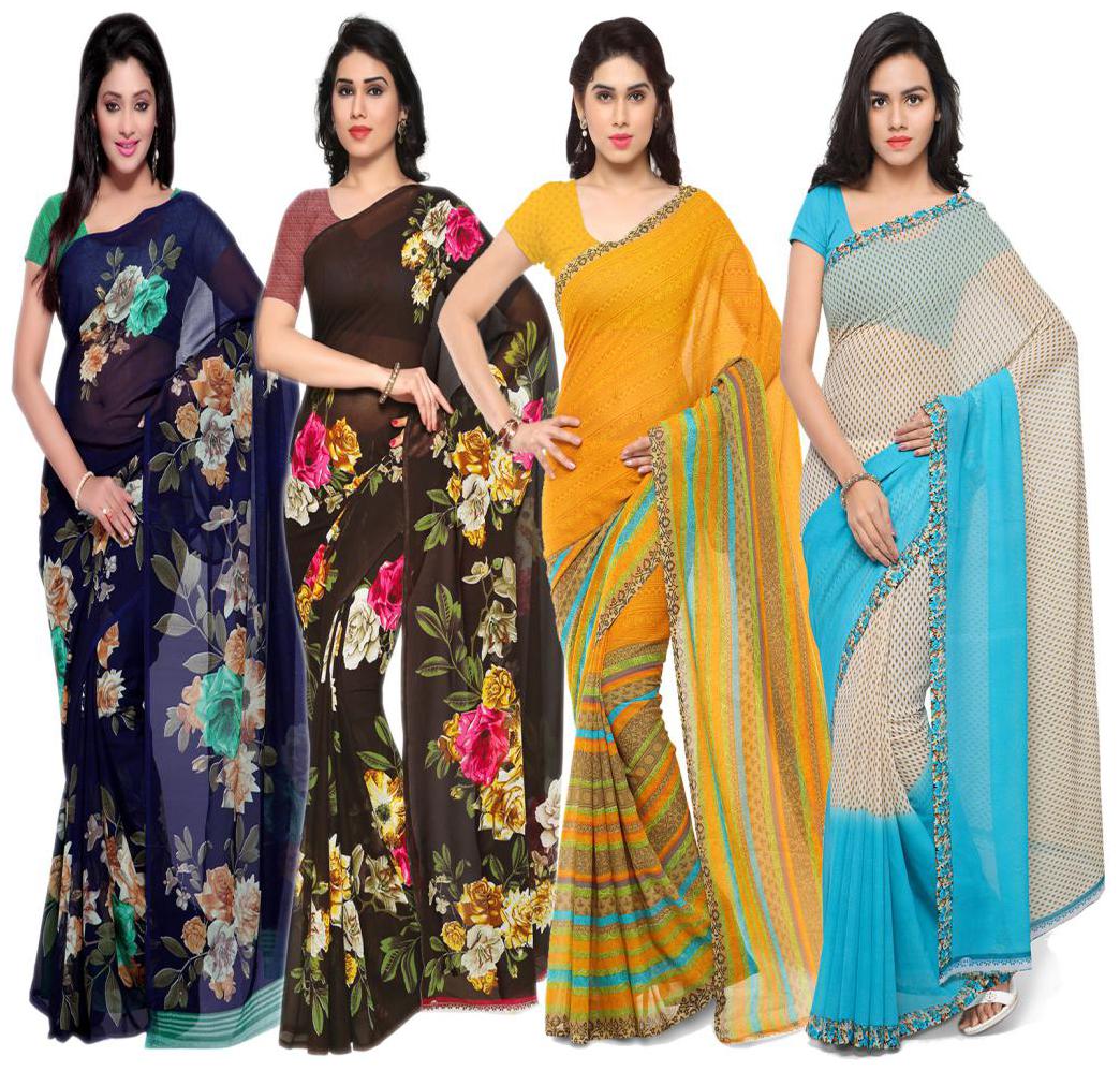 Anand Sarees Women Faux Georgette Multi Color Printed Pack Of 4 Saree With Blouse Piece
Anand Sarees Women Faux Georgette Multi Color Printed Pack Of 4 Saree With Blouse Piece