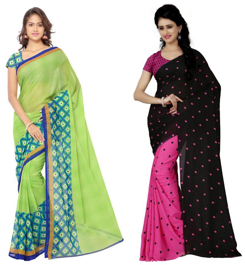 Anand Sarees Faux Georgette Multi Color Printed Pack Of 2 Saree With Blouse Piece ( 1115 2 1262 1 )
Anand Sarees Faux Georgette Multi Color Printed Pack Of 2 Saree With Blouse Piece ( 1115 2 1262 1 )