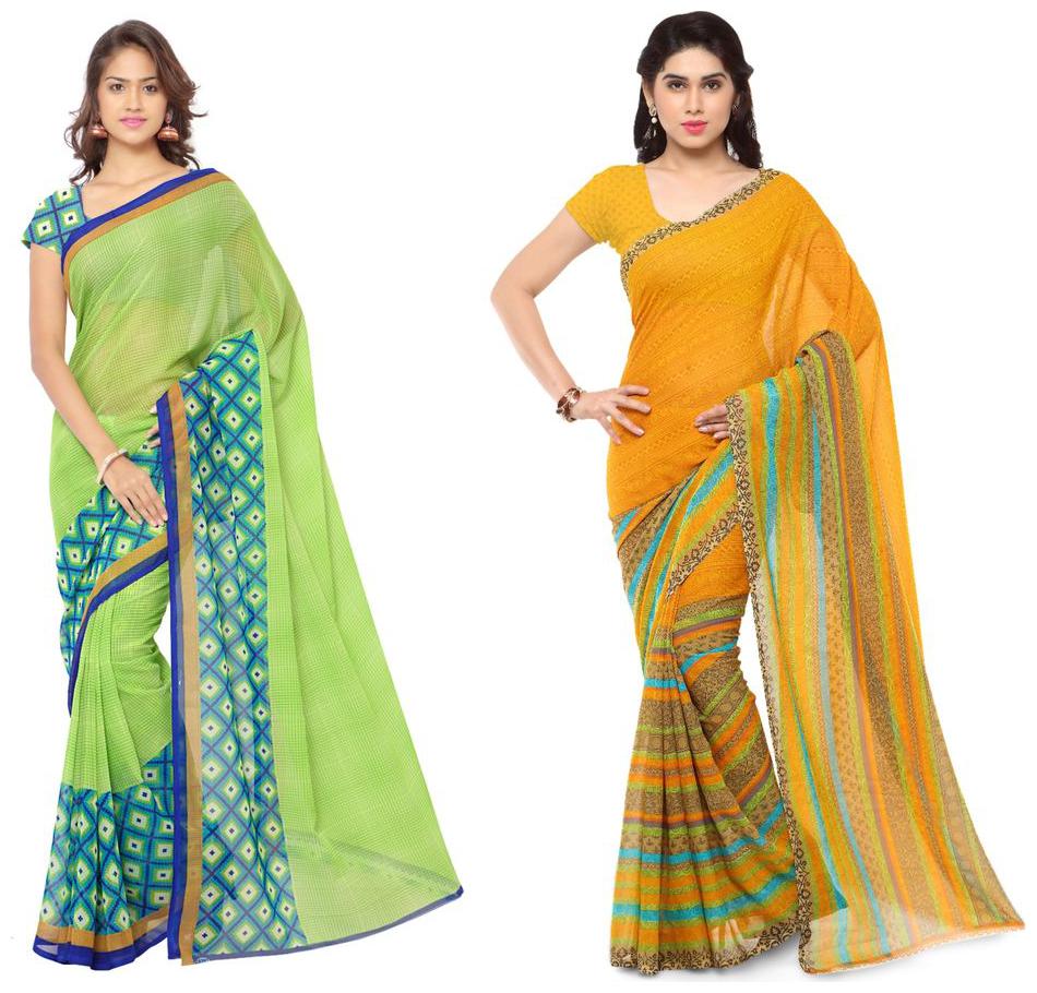Anand Sarees Faux Georgette Multi Color Printed Pack Of 2 Saree With Blouse Piece ( 1115 2 1164 2 )
Anand Sarees Faux Georgette Multi Color Printed Pack Of 2 Saree With Blouse Piece ( 1115 2 1164 2 )