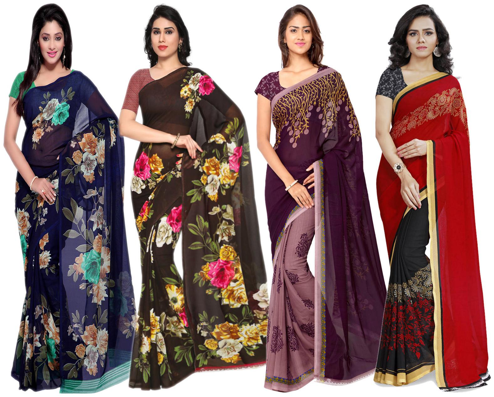 Anand Sarees Women Faux Georgette Multi Color Printed Pack Of 4 Saree With Blouse Piece
Anand Sarees Women Faux Georgette Multi Color Printed Pack Of 4 Saree With Blouse Piece