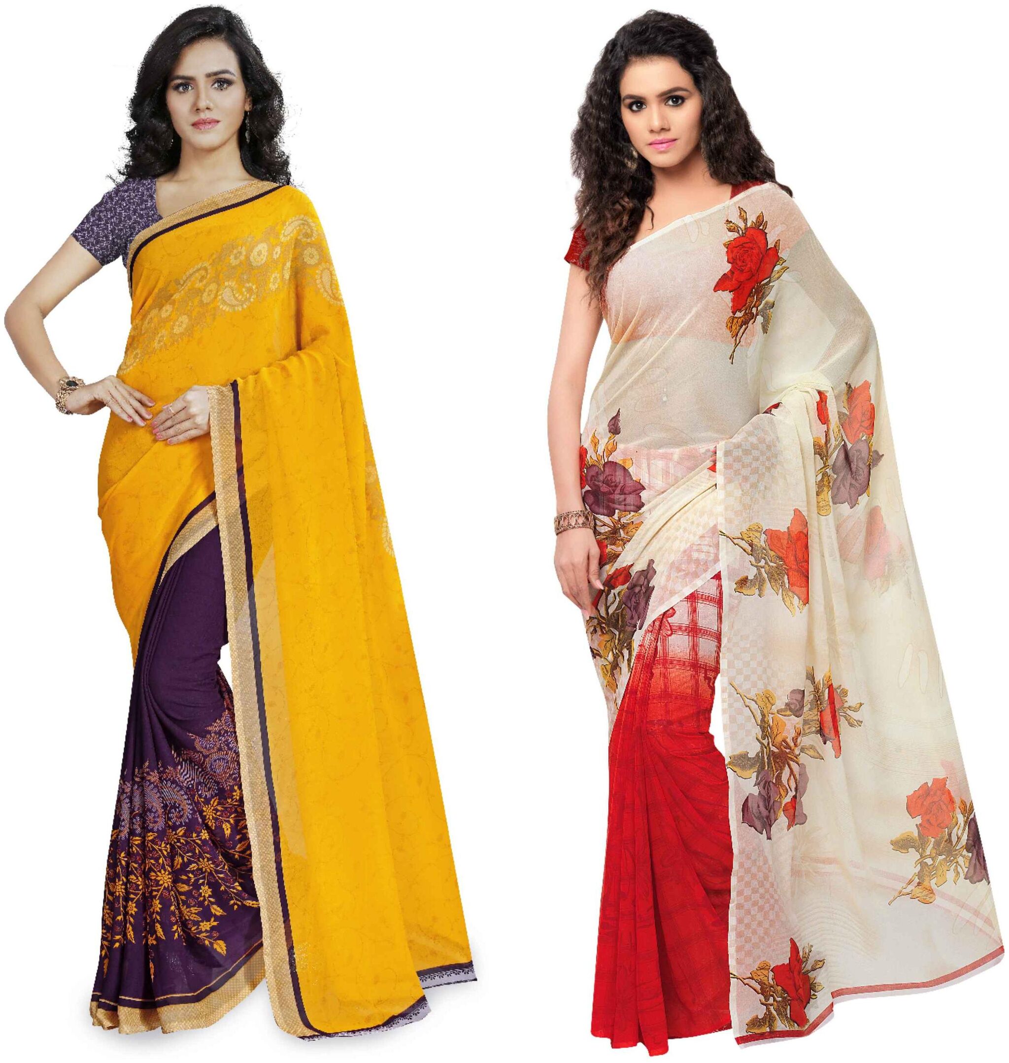 Anand Sarees Printed Faux Georgette Pack Of 2 Sarees With Unstitched Blouse Piece
Anand Sarees Printed Faux Georgette Pack Of 2 Sarees With Unstitched Blouse Piece
