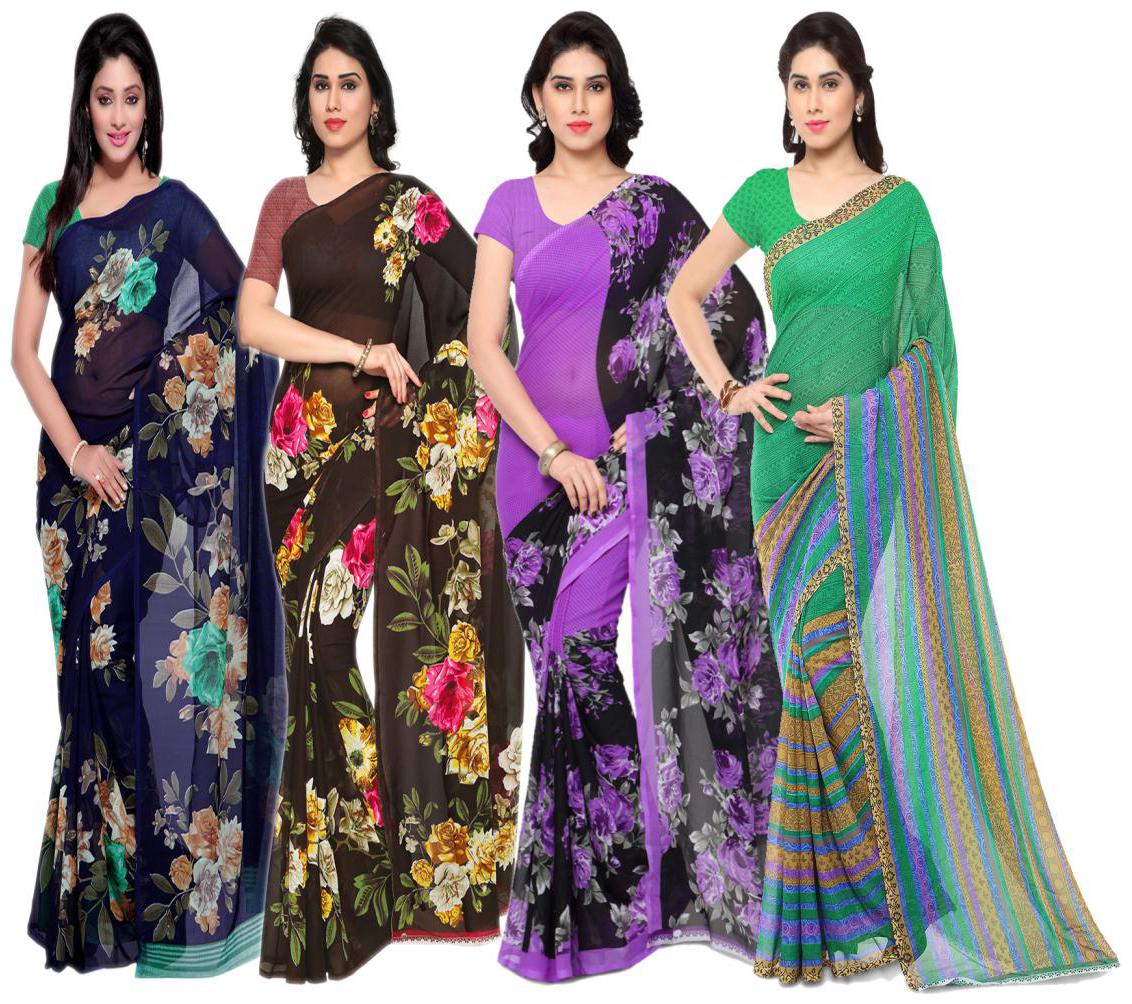 Anand Sarees Women Faux Georgette Multi Color Printed Pack Of 4 Saree With Blouse Piece
Anand Sarees Women Faux Georgette Multi Color Printed Pack Of 4 Saree With Blouse Piece