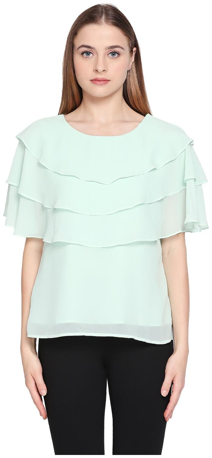 Annabelle By Pantaloons Women Solid Regular top - Green 
Annabelle By Pantaloons Women Solid Regular top - Green