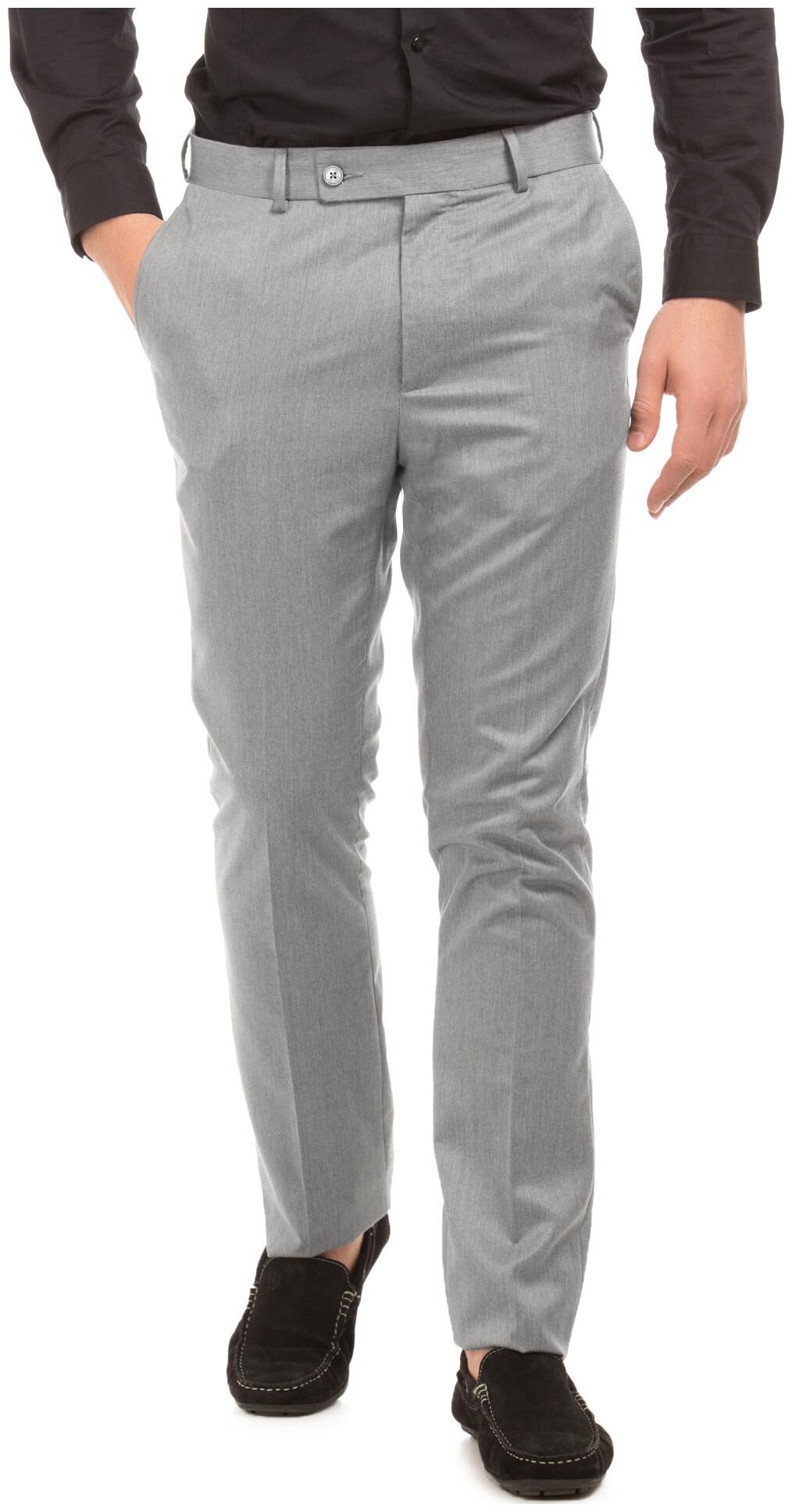 Arrow Men Grey Solid Tapered fit Regular trousers