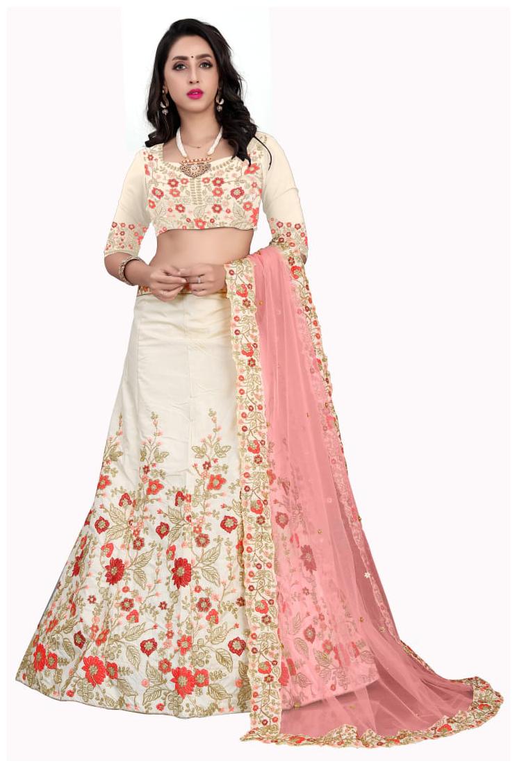 Arya Dress Maker Women Satin Party Wear Lehengha Choli With Embrodariy Work (White)
Arya Dress Maker Women Satin Party Wear Lehengha Choli With Embrodariy Work (White)