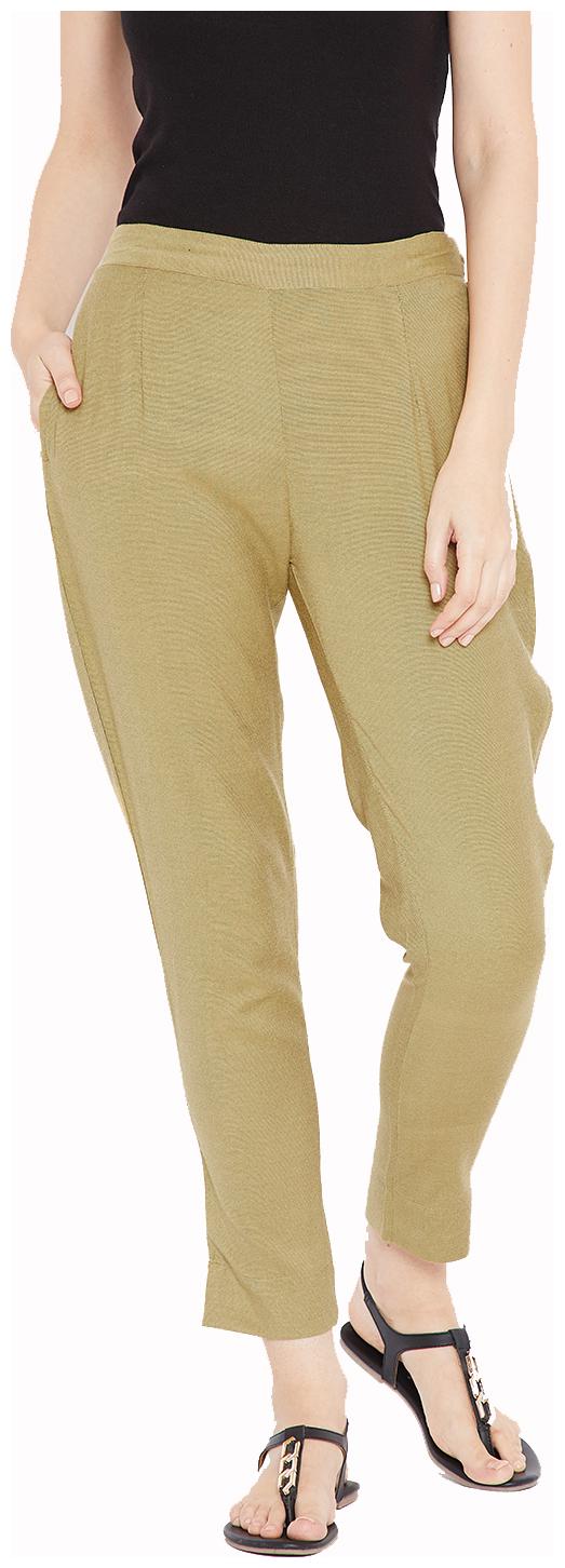 Aujjessa Women Beige Regular fit Regular pants