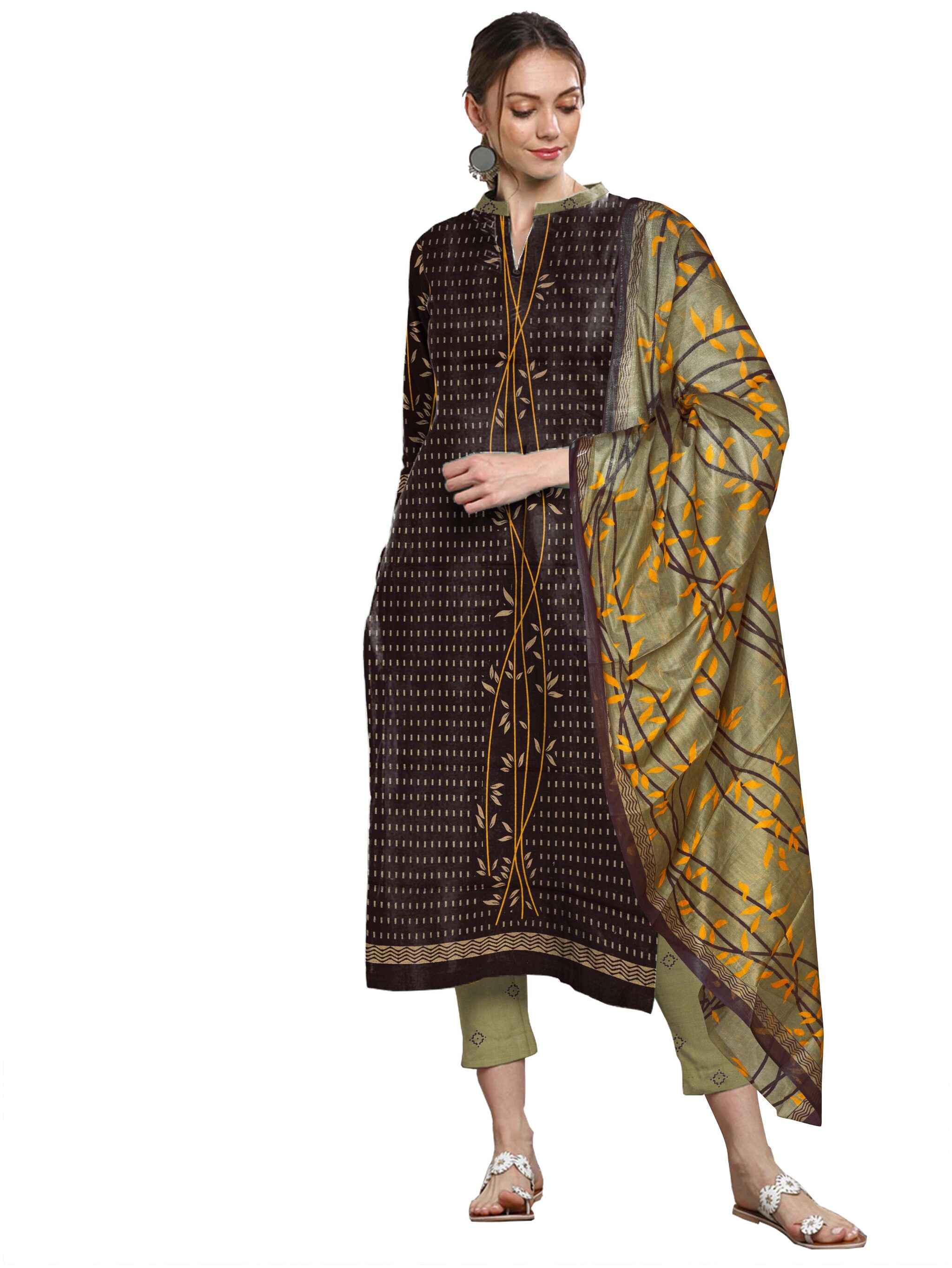 Avyakta Fab Brown Unstitched Kurta with bottom dupatta With dupatta Dress Material
Avyakta Fab Brown Unstitched Kurta with bottom dupatta With dupatta Dress Material