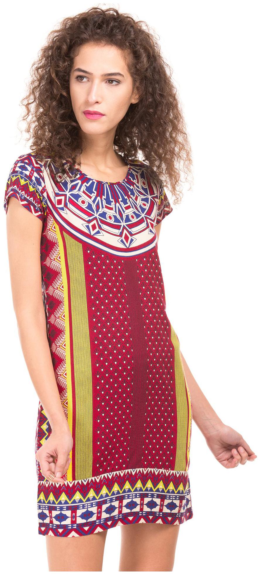 Bronz Multi Printed Sheath dress