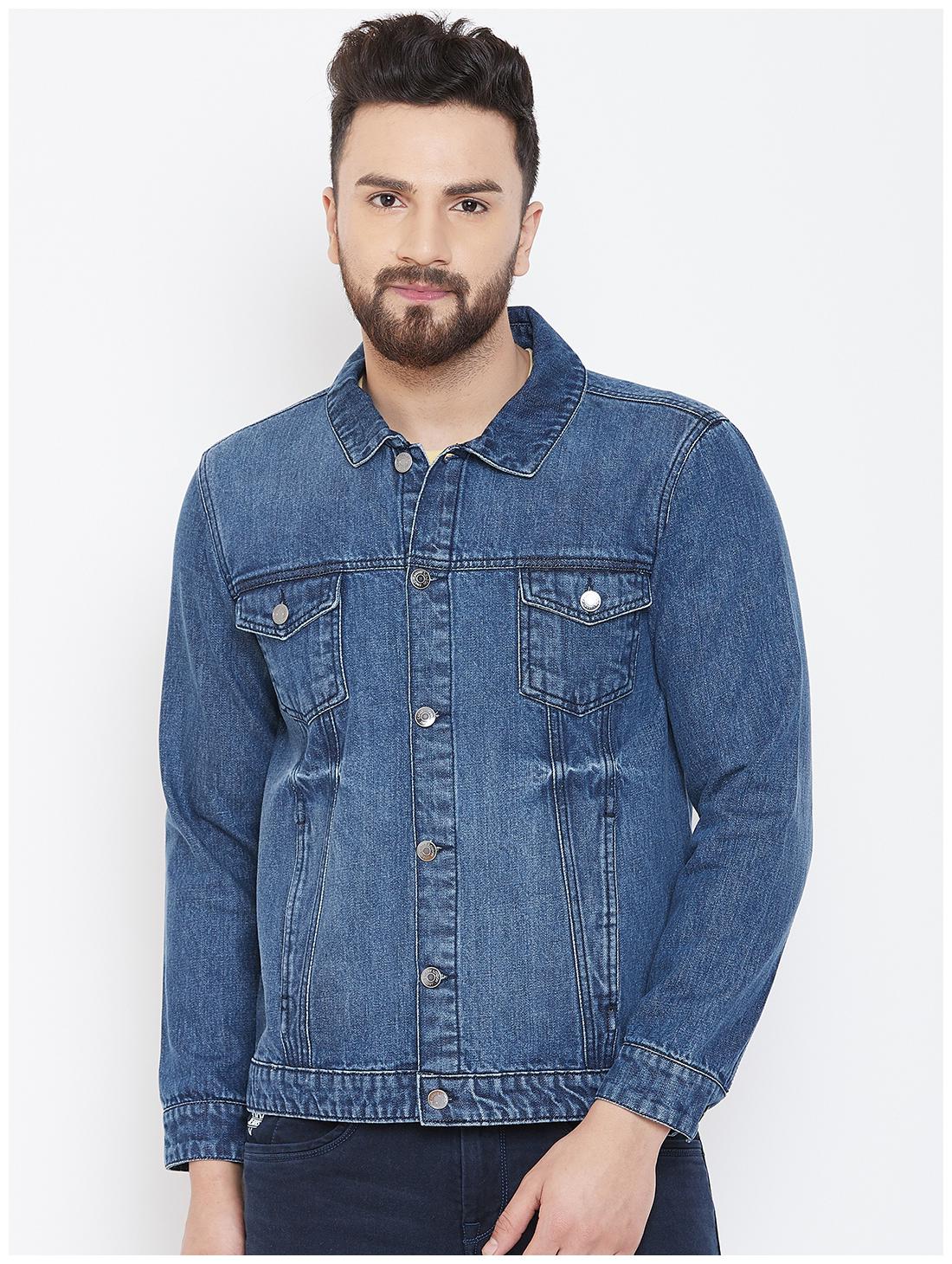 CANARY LONDON Men Blue Solid Denim jacket
CANARY LONDON Men Blue Solid Denim jacket