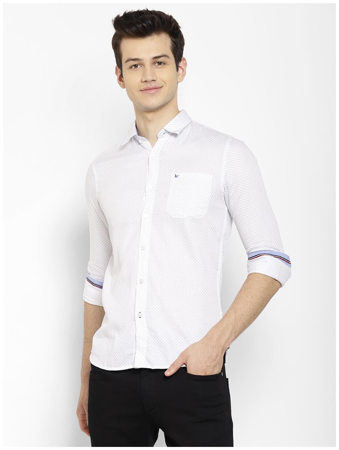 cape canary Men White Printed Regular Fit Casual Shirt 
cape canary Men White Printed Regular Fit Casual Shirt