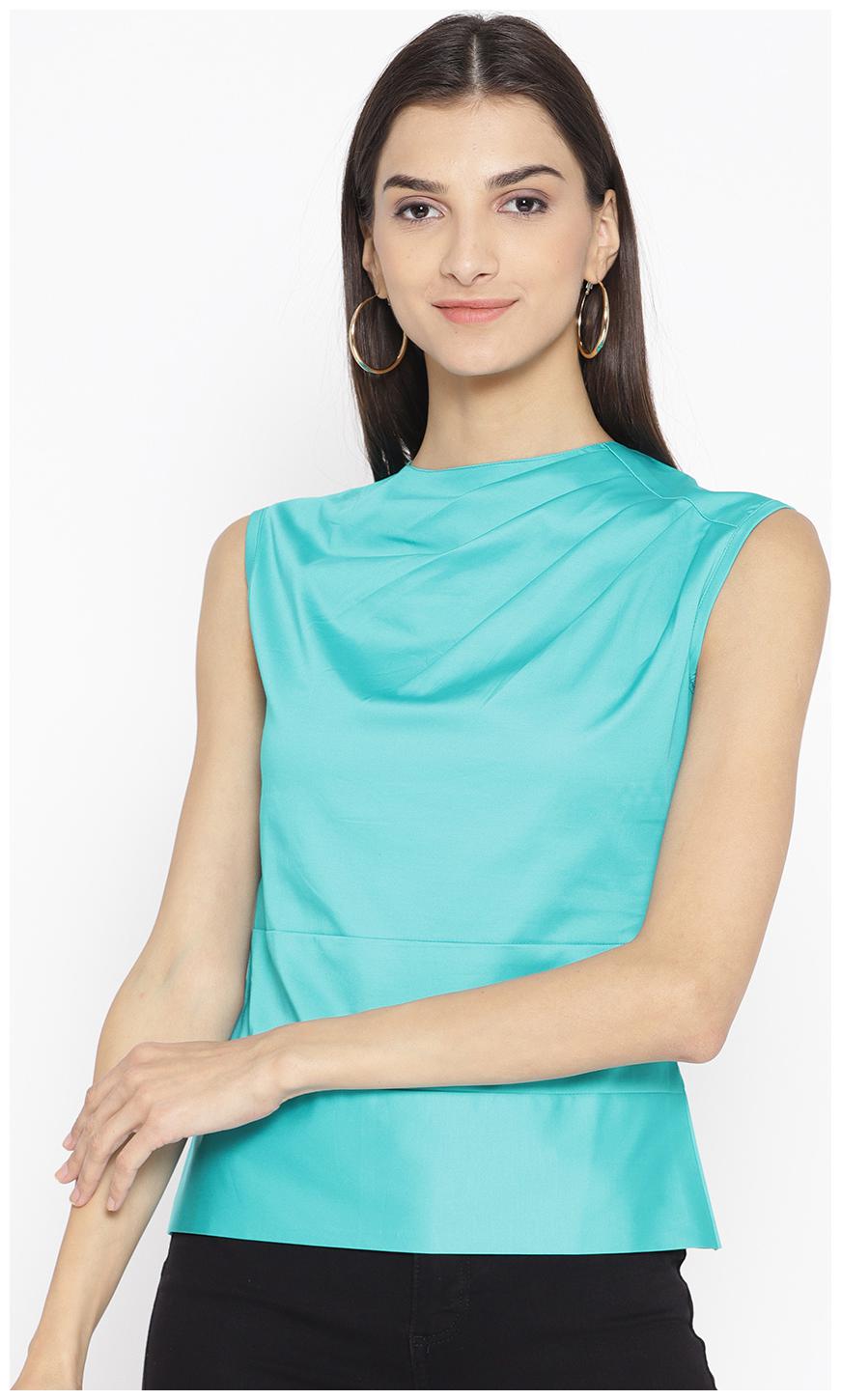 Cayman Women Solid Regular top - Blue