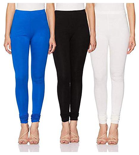 Chanderkash Pack of 3 Soft Stretchable Cotton Lycra Churidar Free Size Leggings Combo Offer for Women (Blue Black White)
Chanderkash Pack of 3 Soft Stretchable Cotton Lycra Churidar Free Size Leggings Combo Offer for Women (Blue Black White)