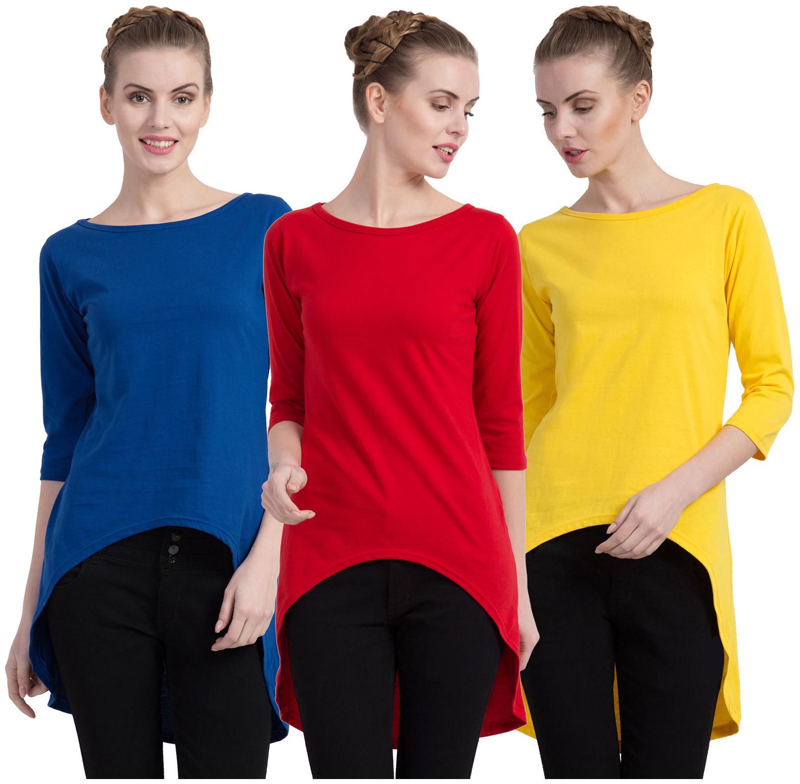 Cliths Women Solid Regular tunic - Multi 
Cliths Women Solid Regular tunic - Multi