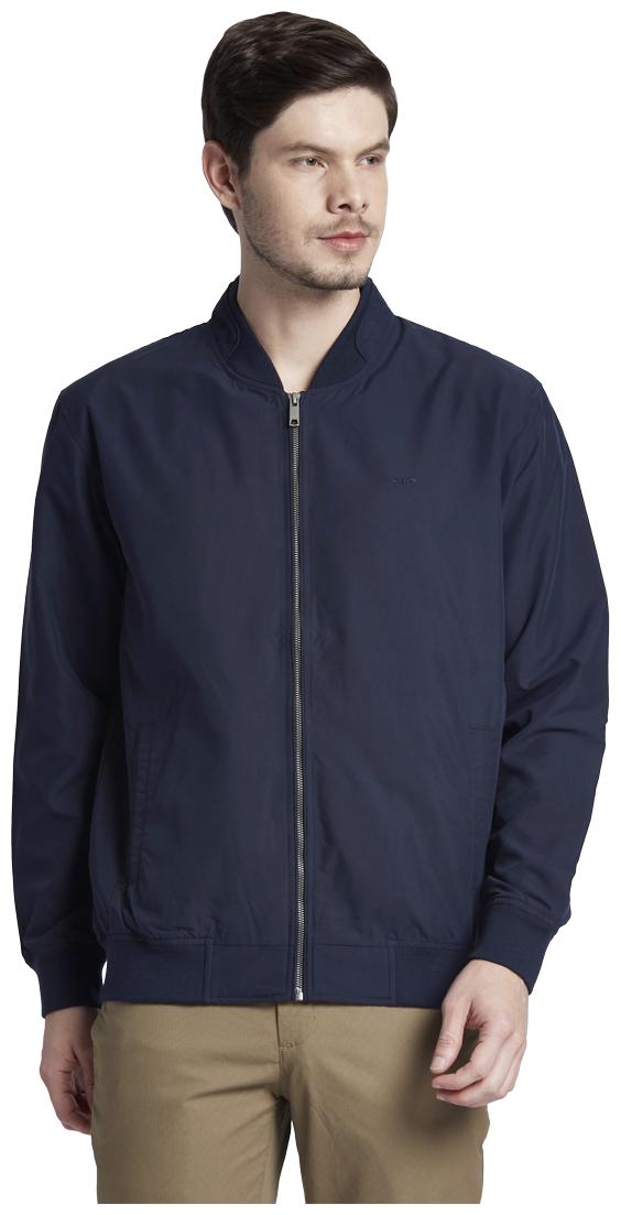 ColorPlus Men Blue Solid Bomber jacket