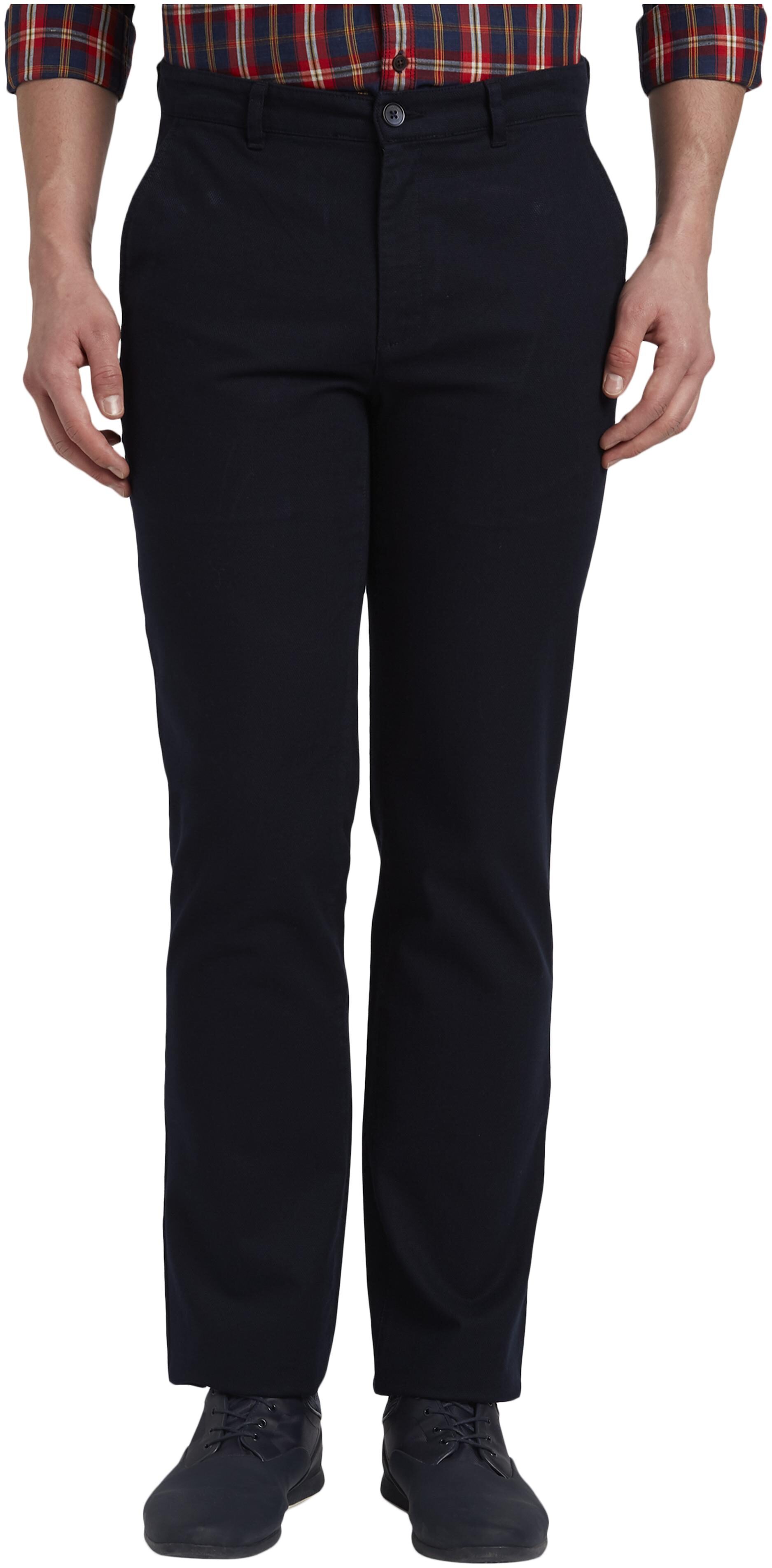 ColorPlus Men Navy blue Striped Tapered fit Regular trousers