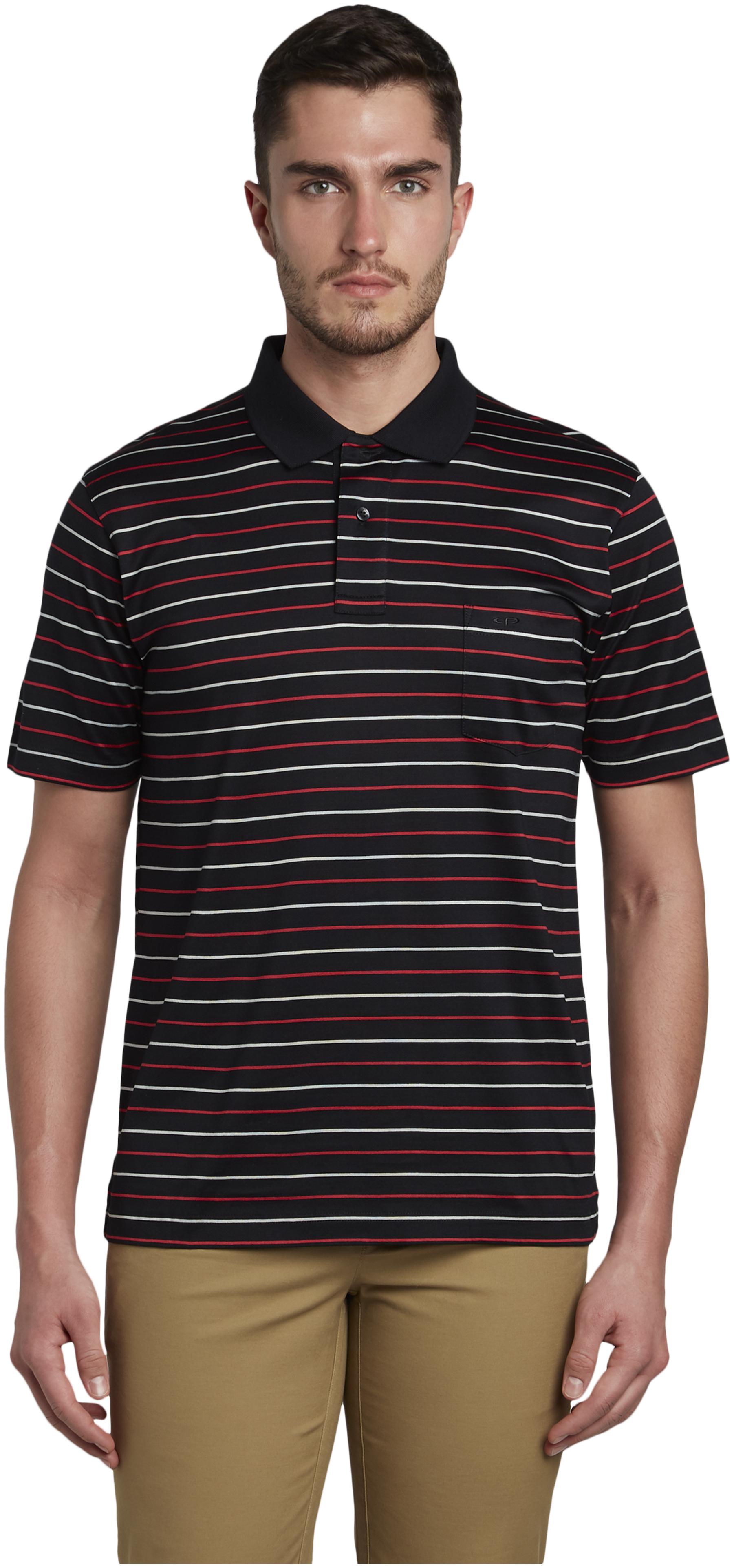ColorPlus Men Black Regular fit Cotton Polo collar T-Shirt - Pack Of 1