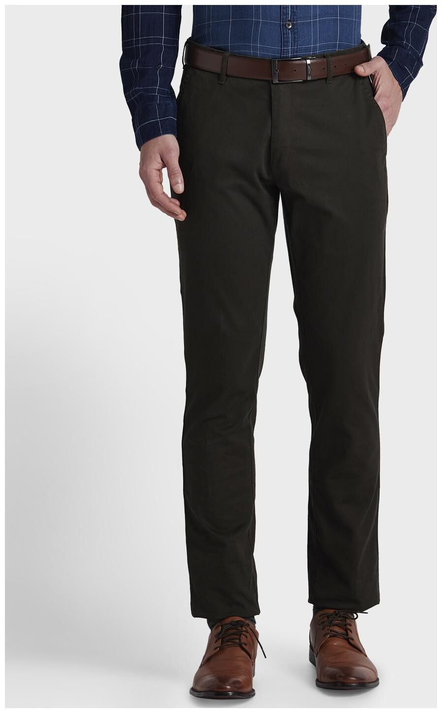 ColorPlus Men Green Solid Regular fit Wrinkle free Regular trousers 
ColorPlus Men Green Solid Regular fit Wrinkle free Regular trousers