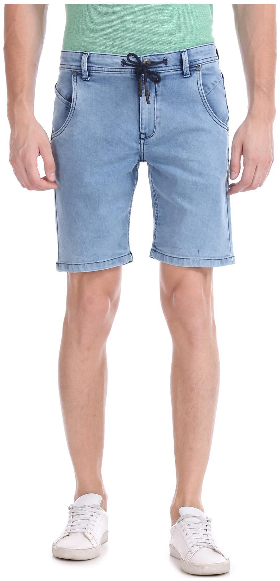 Colt Men Blue Regular Fit Denim Shorts