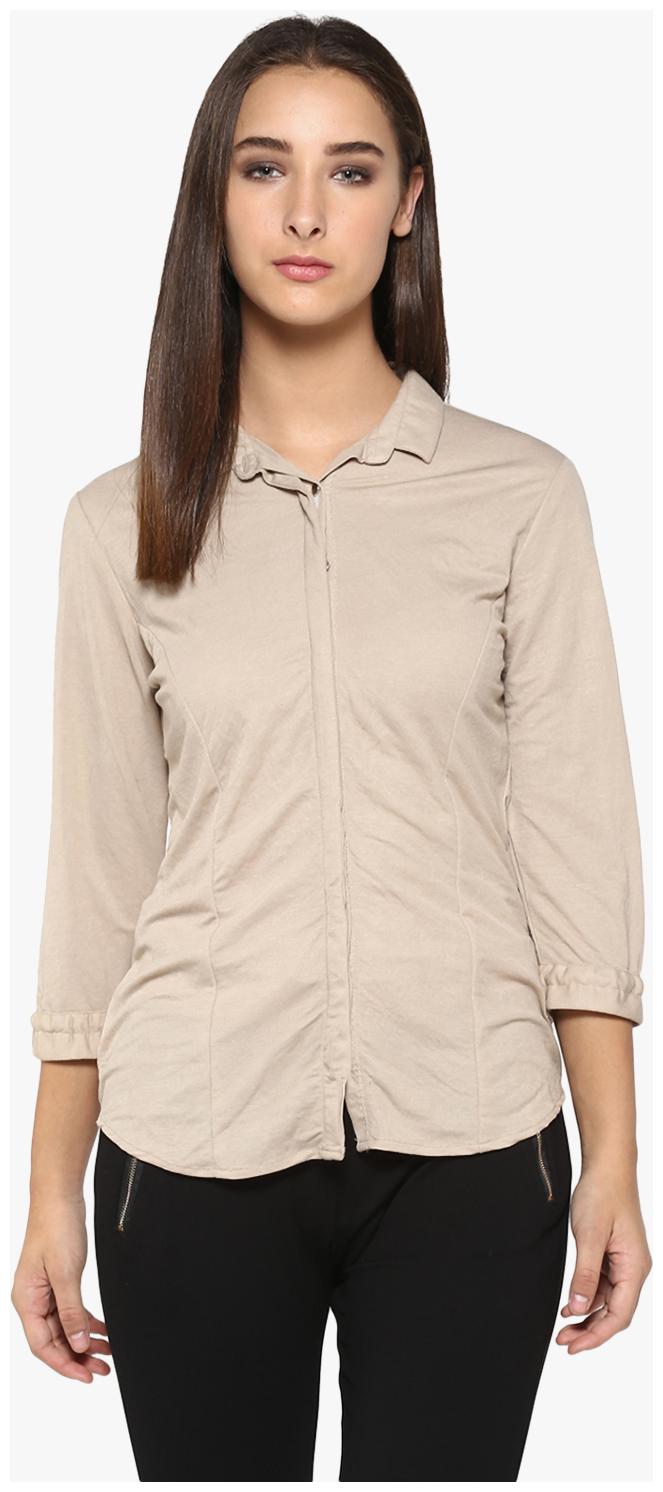 Crimsoune Club Women Brown Solid Regular Fit Shirt 
Crimsoune Club Women Brown Solid Regular Fit Shirt