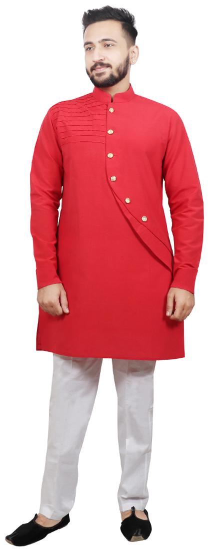 Drap kurta with pants For Men - Red
Drap kurta with pants For Men - Red