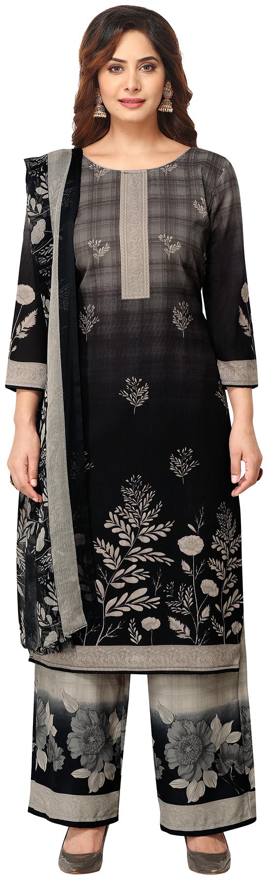 Drapes Black Grey Unstitched Kurta with bottom dupatta With dupatta Dress Material
Drapes Black Grey Unstitched Kurta with bottom dupatta With dupatta Dress Material