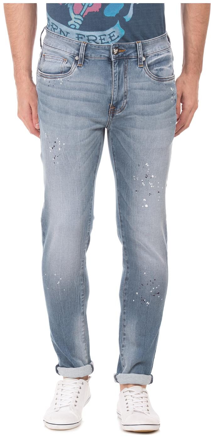 ED Hardy Men Blue Regular Fit Jeans