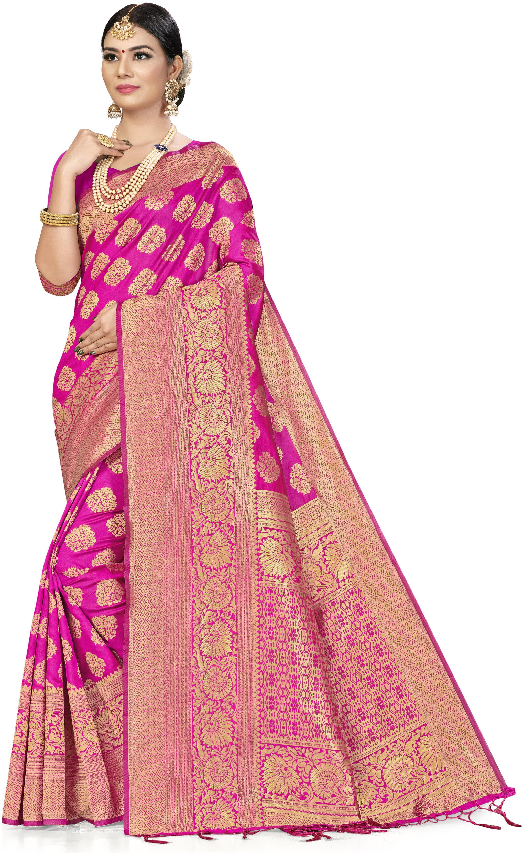 Ethnic4U Artificial Silk Party Wear Women Regular Saree Pink
Ethnic4U Artificial Silk Party Wear Women Regular Saree Pink