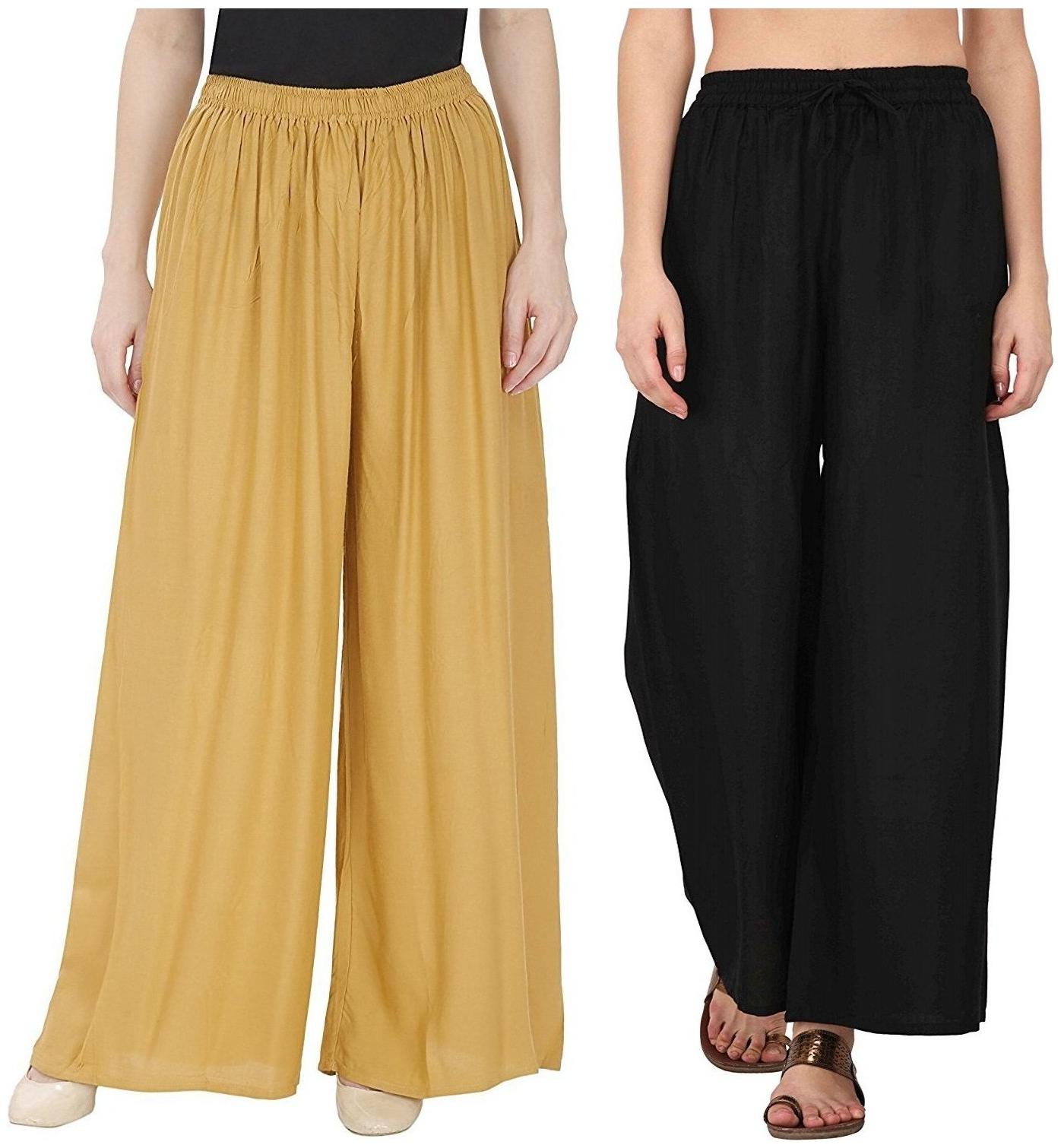 EVECTION Rayon Palazzos - Beige Black
EVECTION Rayon Palazzos - Beige Black