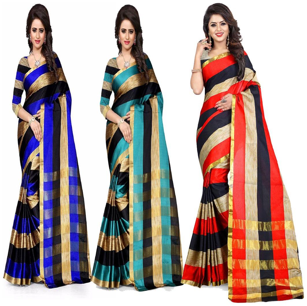 Ganga Shree Self Design Women S Choice Latest New Design Banarsi Silk Saree In Combo (Pack Of 3 Saree With Blouse)
Ganga Shree Self Design Women S Choice Latest New Design Banarsi Silk Saree In Combo (Pack Of 3 Saree With Blouse)